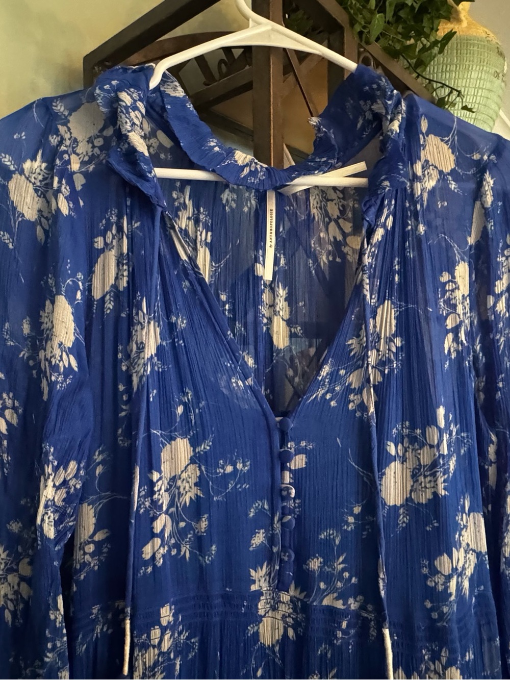 Anthropologie Marais Maxi Dress Long Sleeves Size Medium Worn One Time Like New - Picture 5 of 7